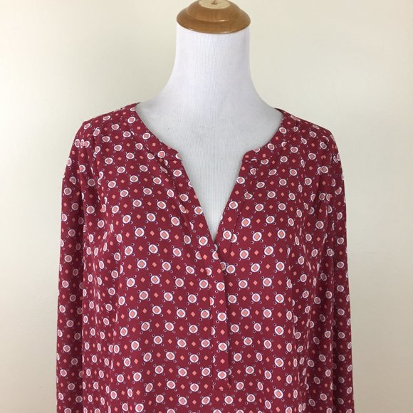 NWT NYDJ NOT YOUR DAUGHTERS JEANS Multi-Color 3/4 Perfect Blouse Shirt - Picture 5 of 11